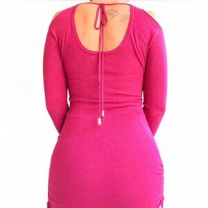 Vintage GUESS Magenta Cold Shoulder Knit Top